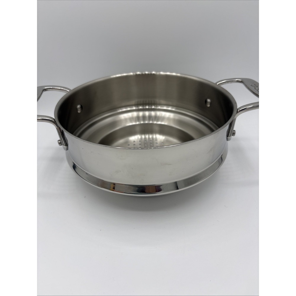 All-Clad Stainless Steel Universal Steamer Insert 8" Rim Pots 3-Quart / 4-Quart